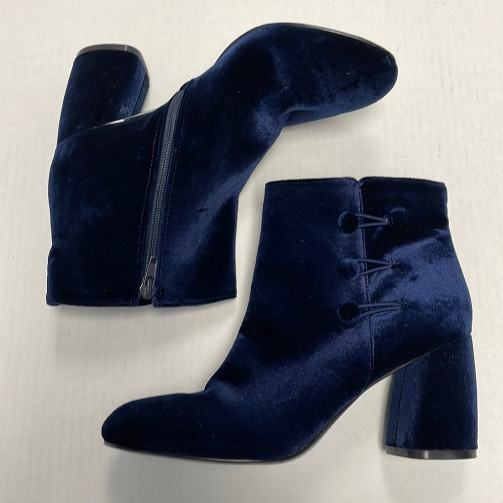 Nine West Khraine velvet blue boots - Picture 1 of 9